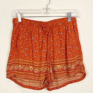 Old Navy Orange Floral Shorts Size Small